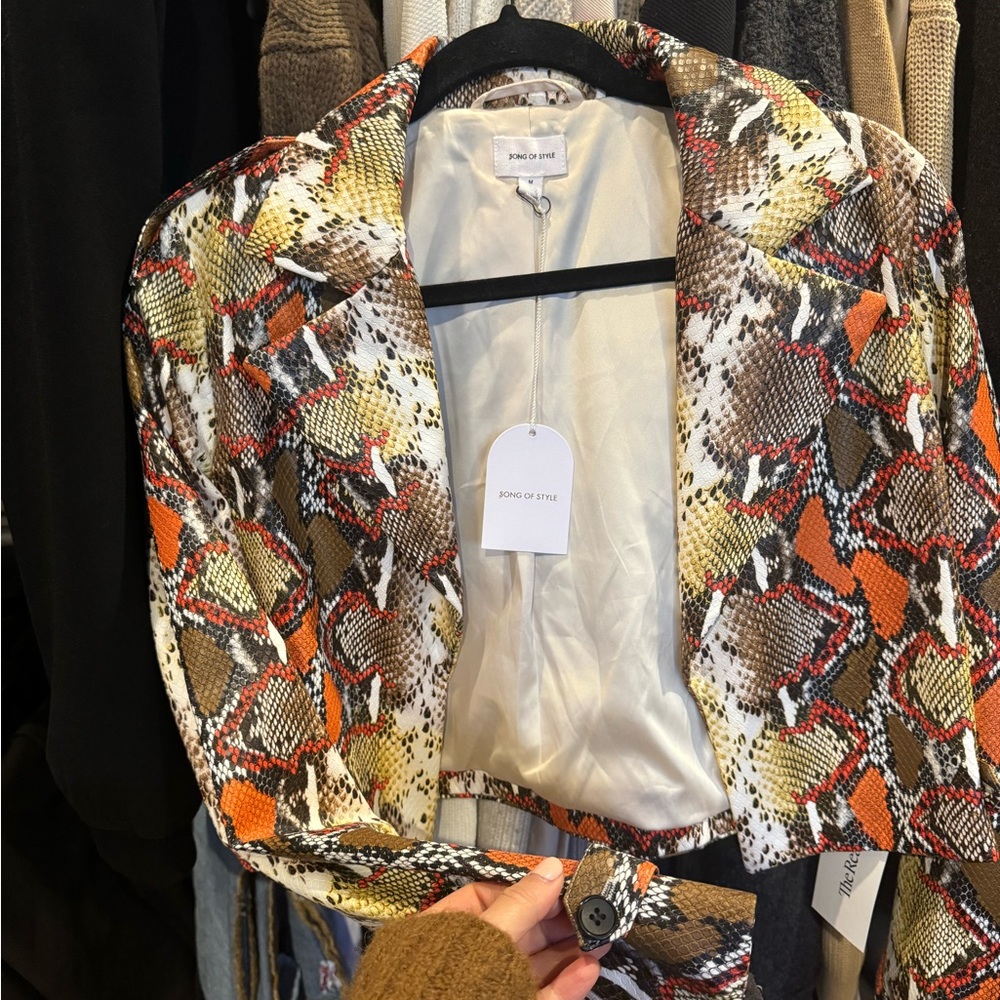 Song of style snake skin print jacket